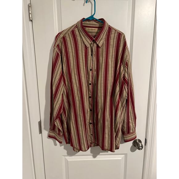Tommy Bahama Men's Stripe Long Sleeve Button-Down Shirt – Size XL - Picture 1 of 6